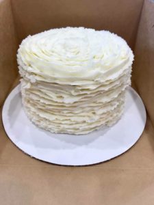 Brushstrokes and textures on Wedding Cakes at Sara's Sweets in Lima, Ohio